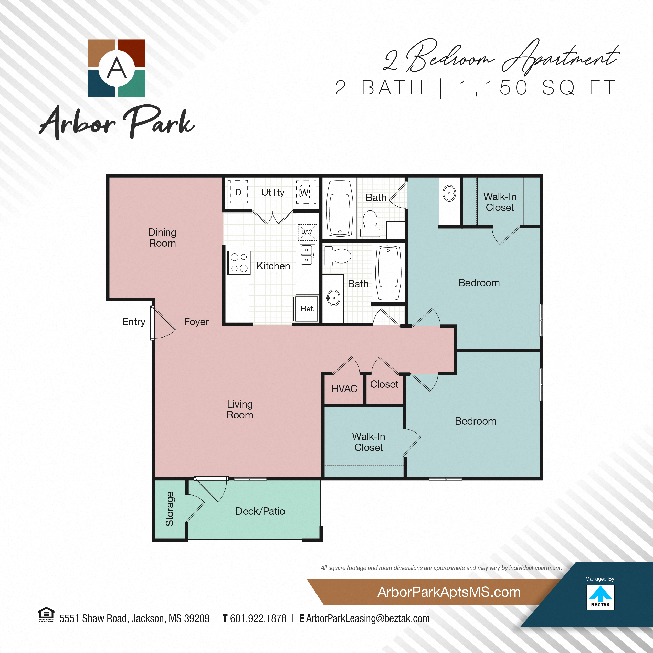 2 Bedroom floor plan